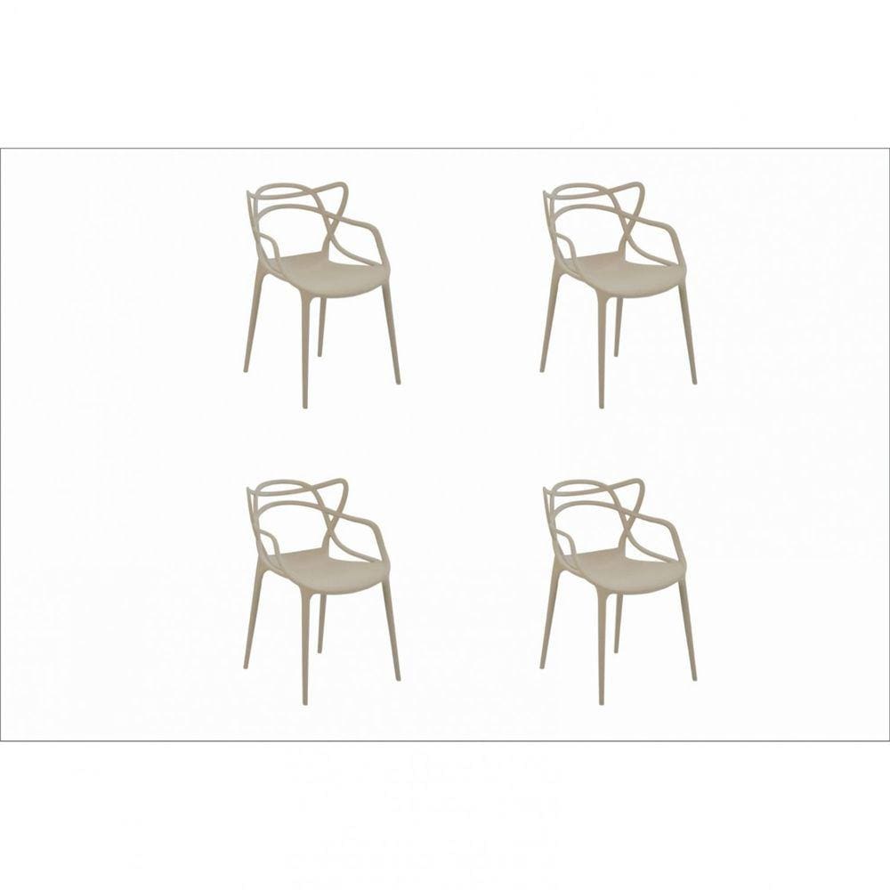 Kit 4 Cadeiras Allegra Rivatti Nude