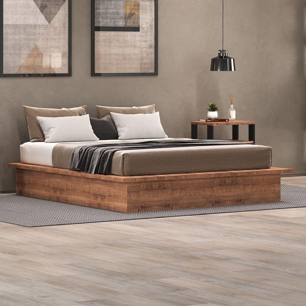 Cama Casal ou Queen Minimalista 160x200cm Industrial 8285 Foscarini Solanum