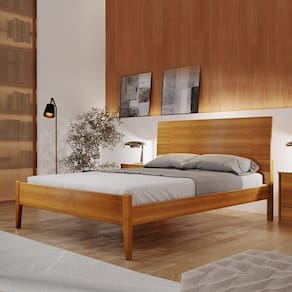 Cama Casal 140cm Amazone Josandro Móveis Amêndoa/Mel