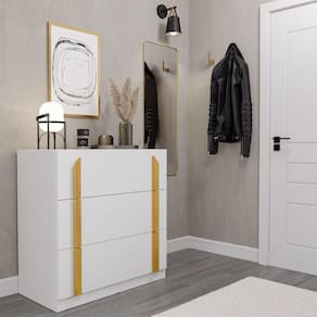 Cômoda 3 Gavetas Quartzo CabeCasa MadeiraMadeira Branco