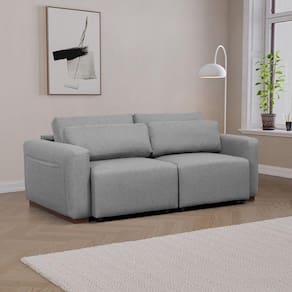 Sofá Essence Retrátil 2 Lugares 180cm CabeCasa MadeiraMadeira Cinza Mescla Claro