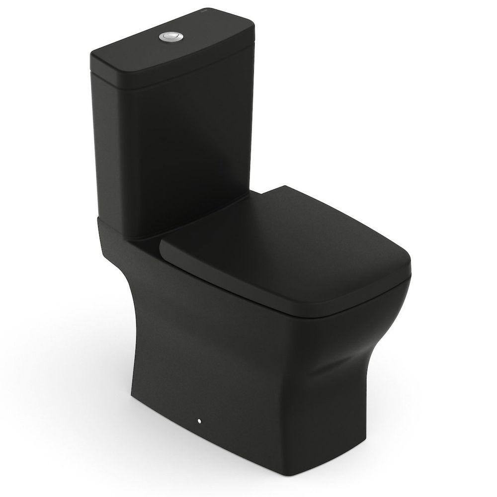 Conjunto Bacia com Caixa Acoplada Assento Termofixo Boss Incepa Matte Black