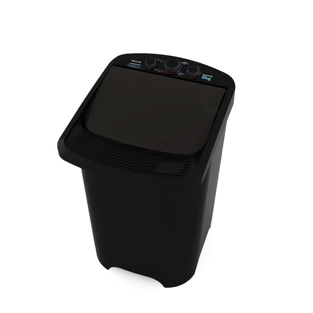 Tanquinho de Lavar Roupa Supertank Aquatec Mueller 8kg Preto 220v