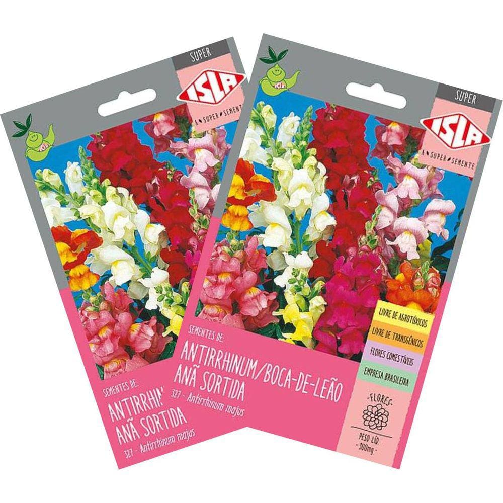 2X Sementes de Antirrhinum Boca-de-Leão Anã Super ISLA