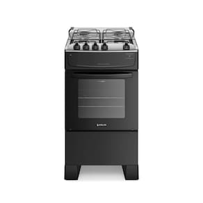 Fogão 4 Bocas Preto Com Mesa Inox Atlas Mônaco Top Bivolt