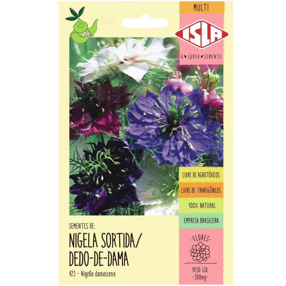 Sementes de Nigela Dedo-de-Dama Dobrada ISLA