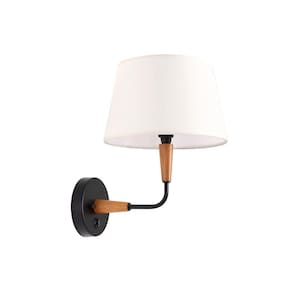 Arandela Standard Madeira 32x34cm Cúpula Ø25cm - Madelustre