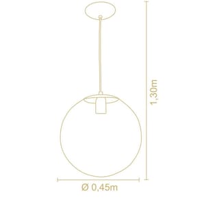Pendente Esphera Cristal Dourado Ø20-45cm - Madelustre