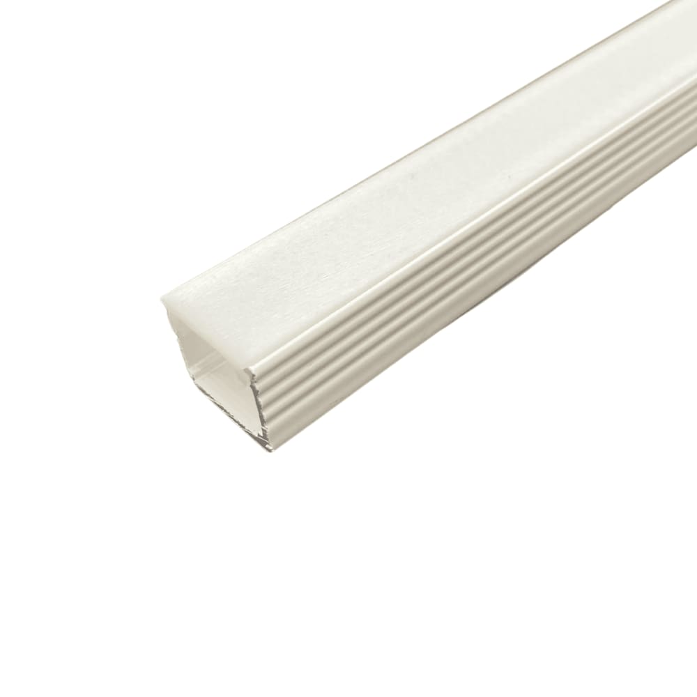 Perfil De Sobrepor Lira 15x13mm De Alumínio Branco - Alpertone 0189B
