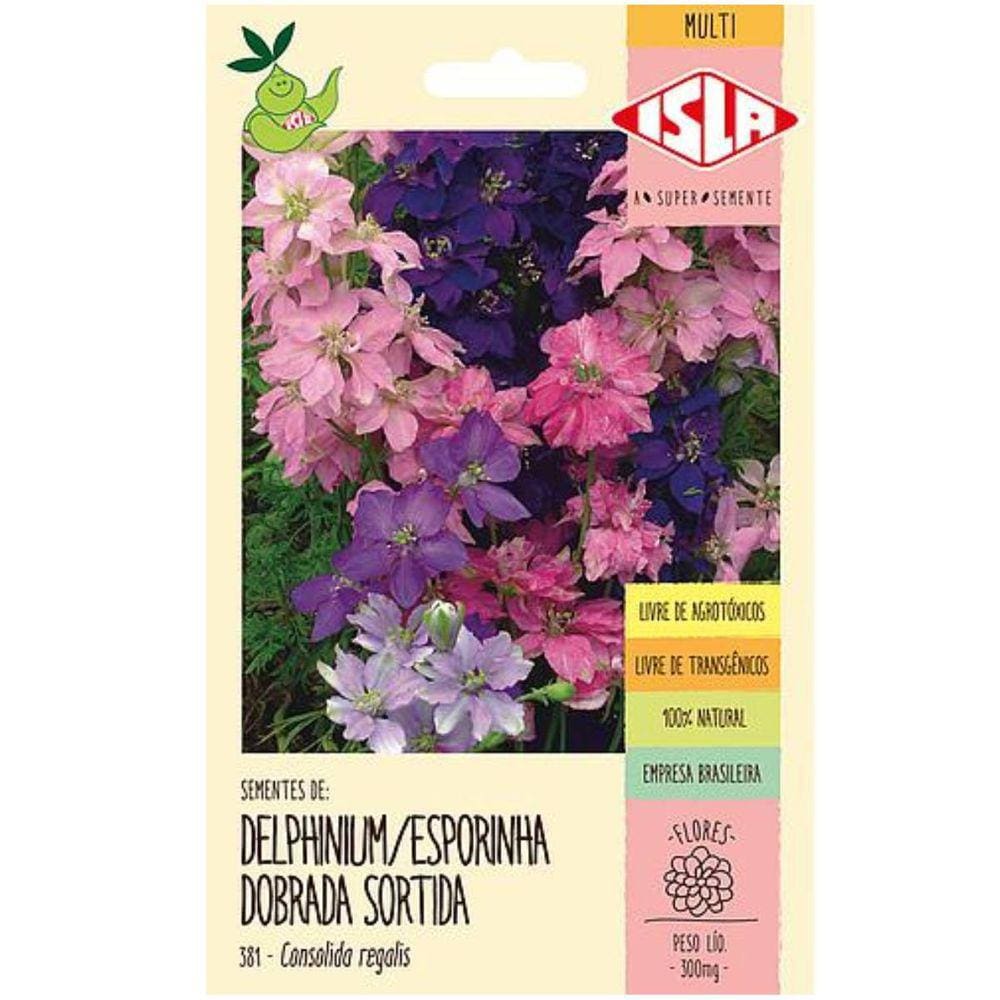 Sementes de Delphinium Esporinha Dobrada ISLA
