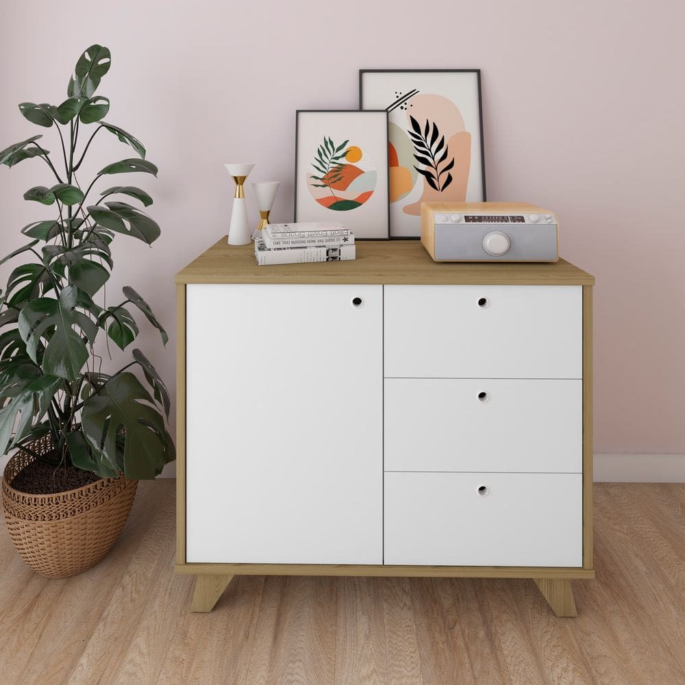 Balcão Artany Lugano - Olmo/Branco 6217