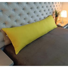 Travesseiro De Corpo Com Fronha Amarelo