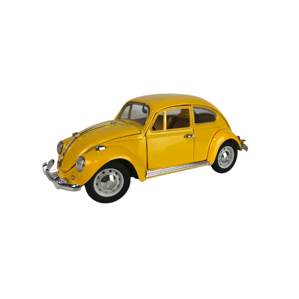 Volkswagen Fusca 1967 roda comum 1:18 Die Cast Amarelo