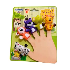 Fantoche De Dedo Divertido Brincar Bebê Safari Com 5 Un