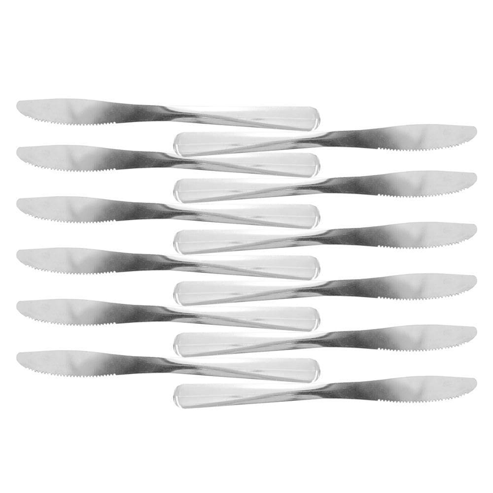 Kit 12 Facas Mesa Inox Urban 20Cm Restaurante Bar Buffet