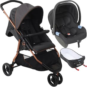 Carrinho de Bebe Moises Bebe Conforto Burigotto CR3 Gray Cobre