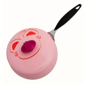 Panela Piggy Esmaltada Antiaderente Porquinho 16cm Casita 1,2 Litros