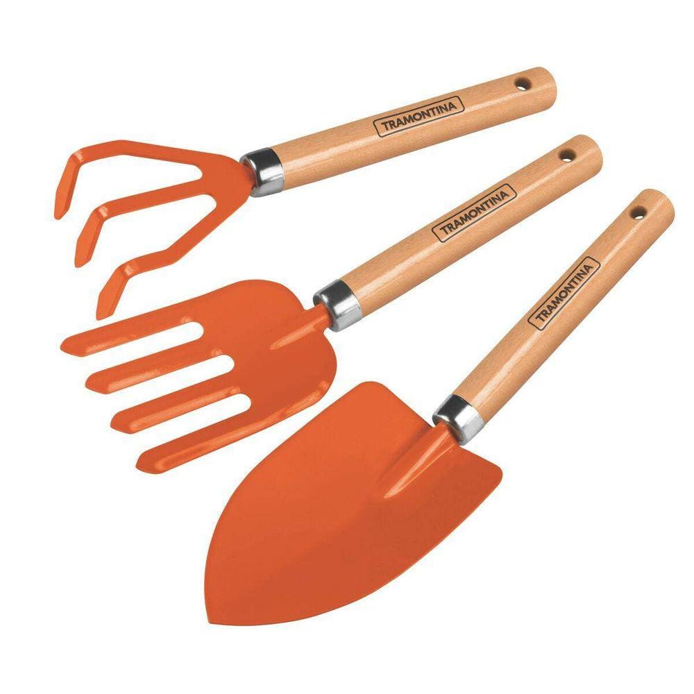 KIT para Jardinagem com Cabo de Madeira (3 Peças) TRAMONTINA