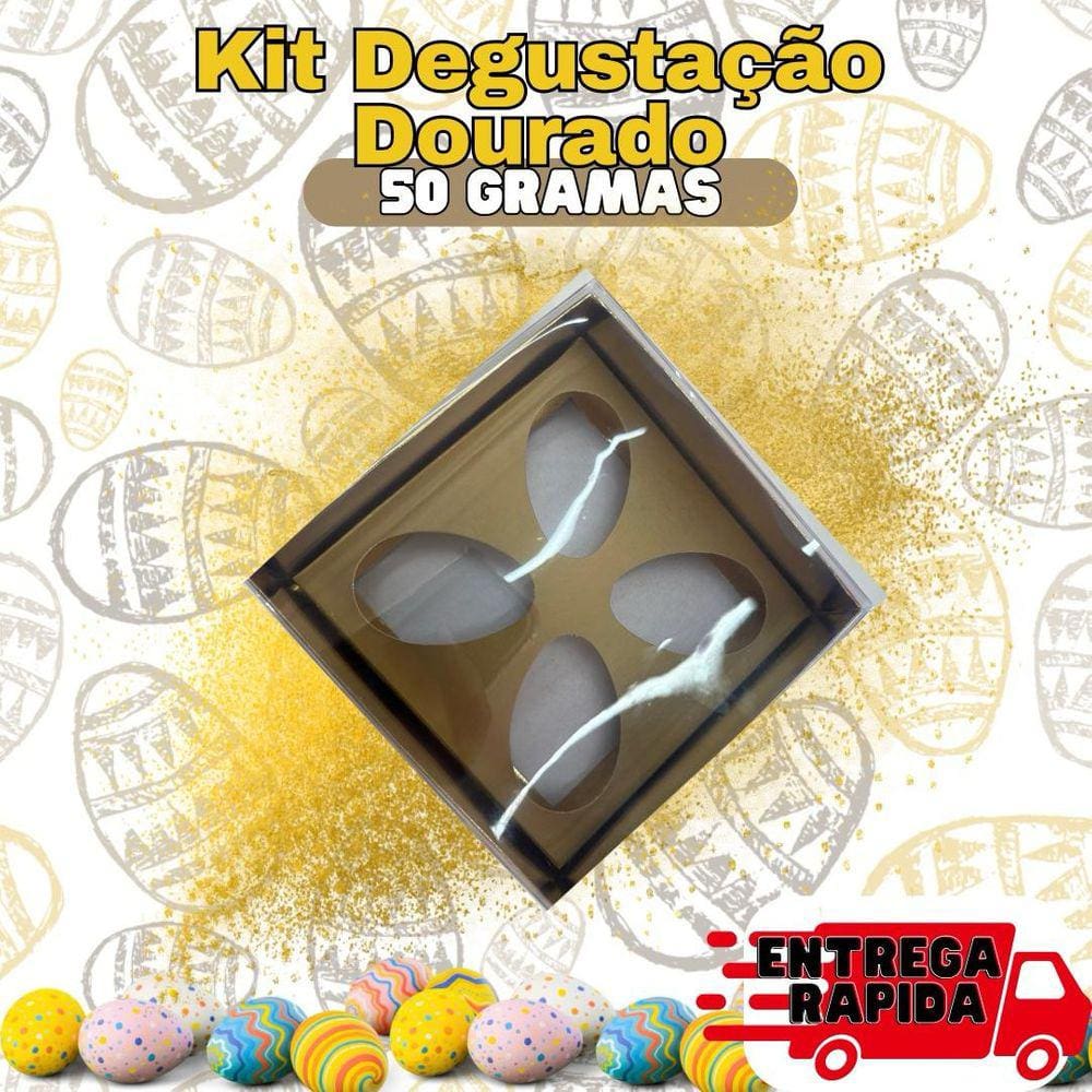10 Caixas Para 4 Ovos De Páscoa 50g Com Visor