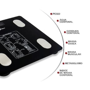 Balança Digital Corporal Bioimpedância Aplicativo Bluetooth