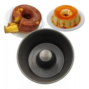 Forma Pudim Redonda 18Cm Durável Resistente Sobremesas