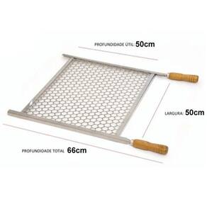 Grelha Churrasco Churrasqueira 50Cm X 50Cm Aço Galvanizado