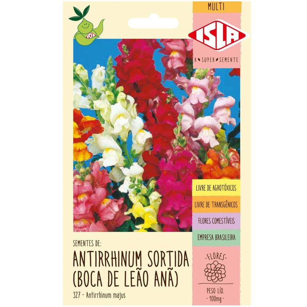 Sementes Antirrhinum Boca-de-Leão Anã ISLA