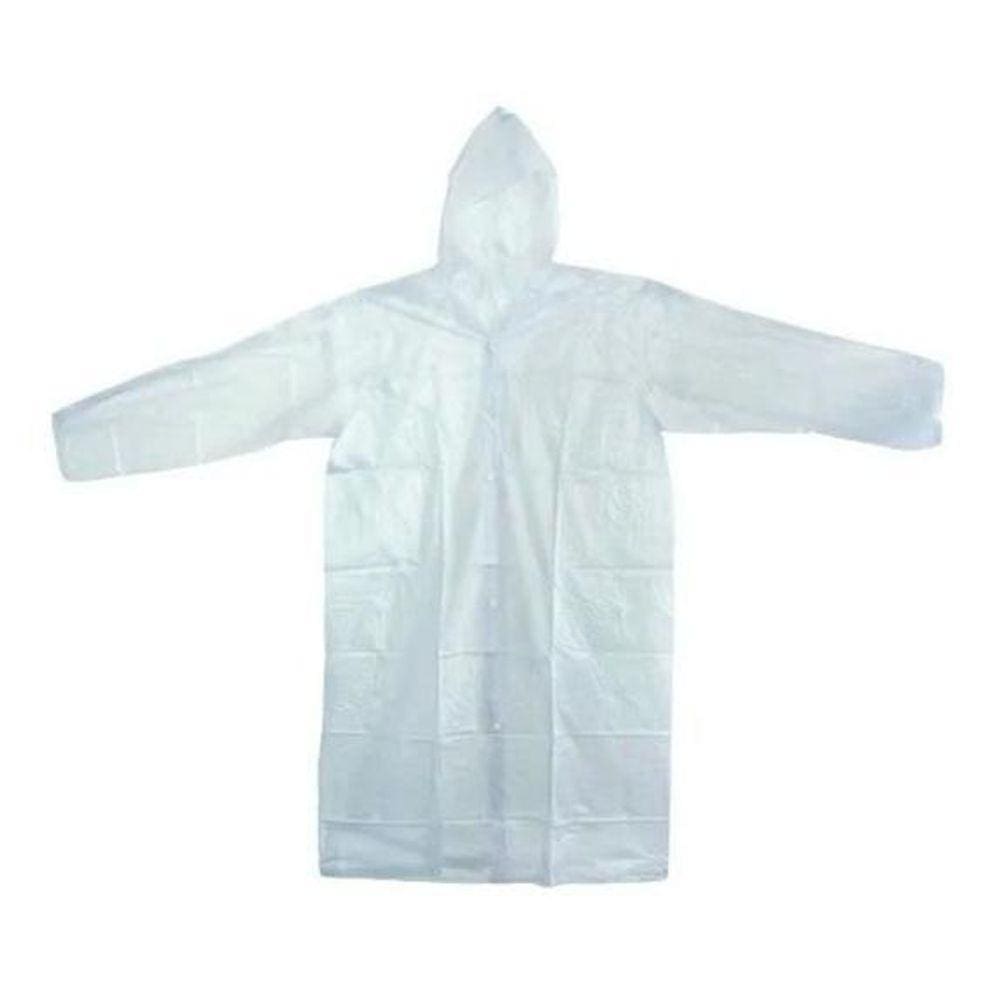 Capa De Chuva Descartável Unissex Transparente Adulto