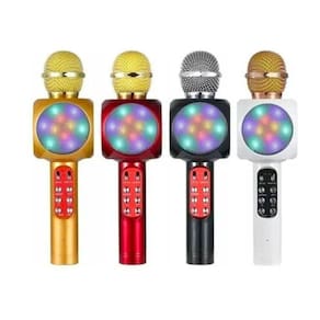 Microfone Speaker Karaoke Usb Led Bluetooth