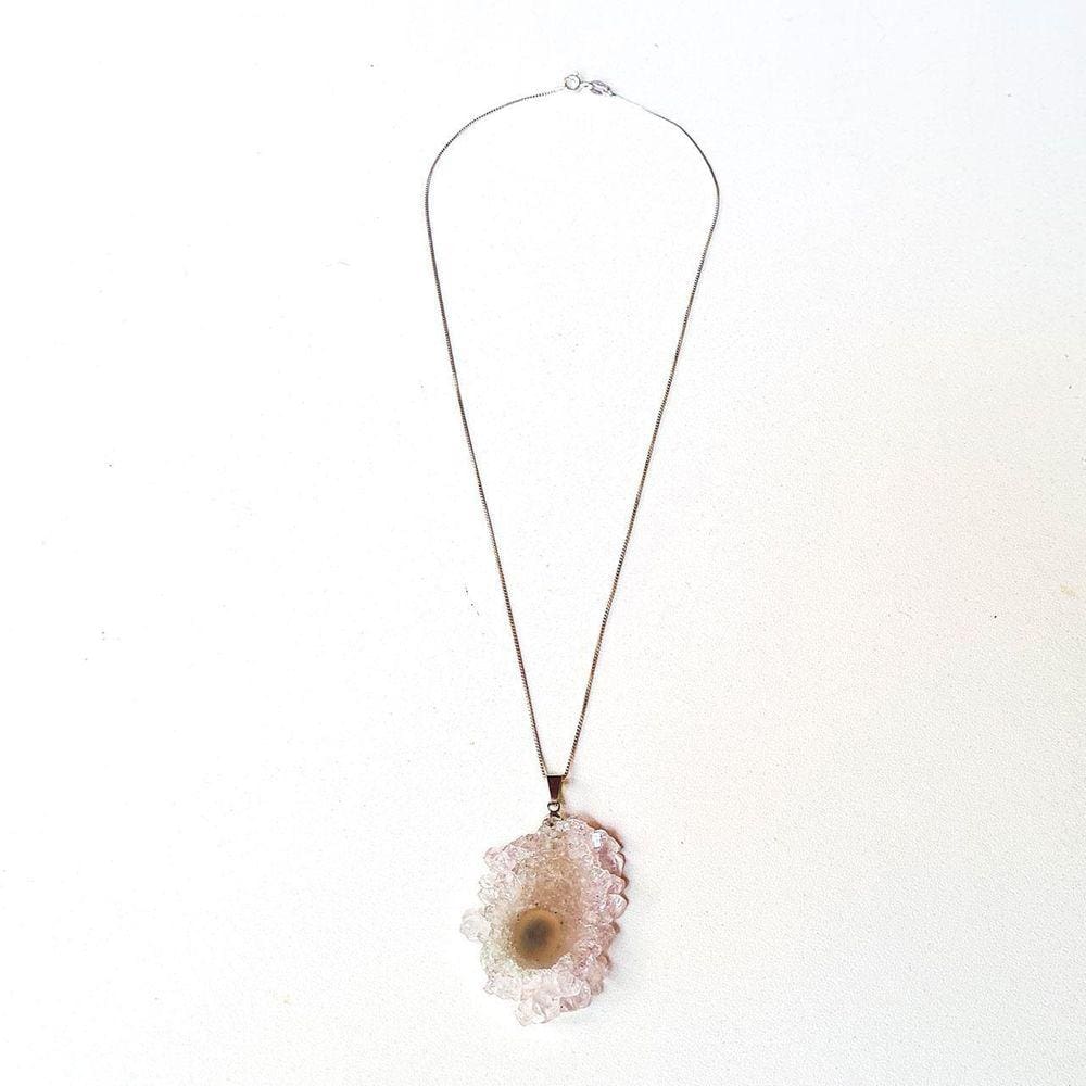 Colar Arwa - Estalactite De Cristal Com Ágata