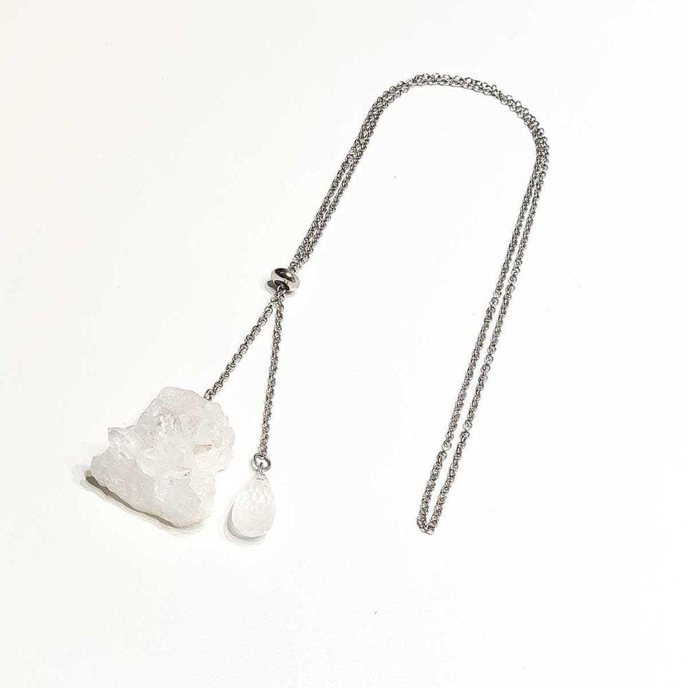 Colar Duas Alturas - Drusa E Gota Cristalina