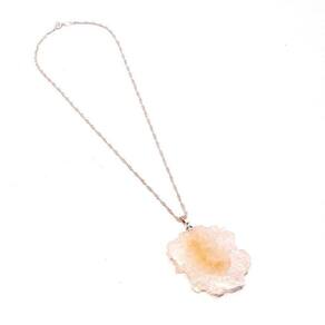 Colar De Prata Estalactite De Ágata E Cristal Sonho Doce