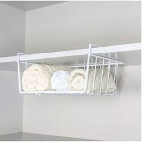 Cesto Organizador de Cozinha Aramado Branco Tipo Gaveta para Armário Cestinha