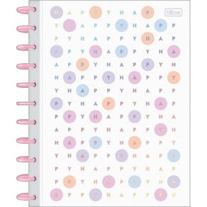 Caderno Tilidisco universitário - Happy - 1 matéria e 80 Folhas