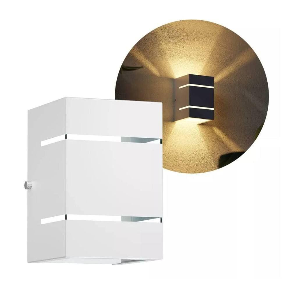 Luminária Arandela Candelabro Branca Frizzo 2 Focos 2 Frisos Interna Externa Parede Decoração 1XG9