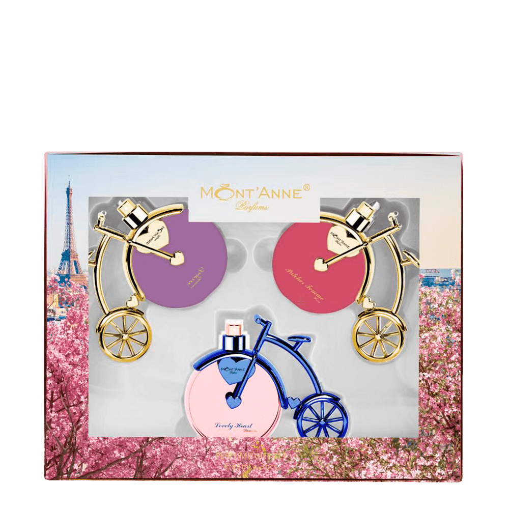 Kit Mont`Anne Parfums - Deserve Glamour 25ml + Pulcher Femme Luxe 25ml + Lovely Heart Luxe 25ml
