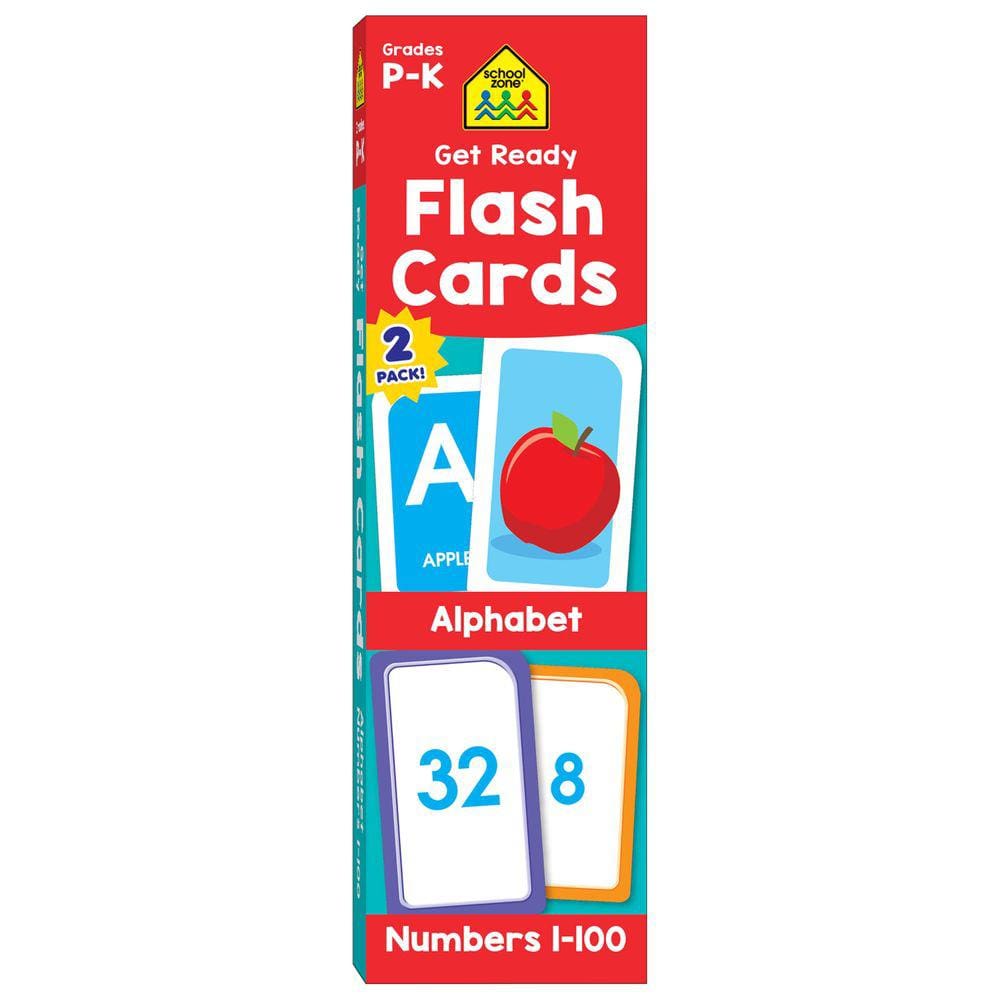 Flash Cards School Zone Prepare-se para School Alphabet & Numb