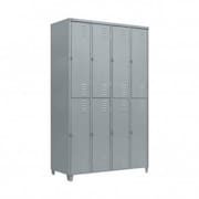 Armário Roupeiro De Aço Vestiário Academia 8 Portas Locker - Cinza