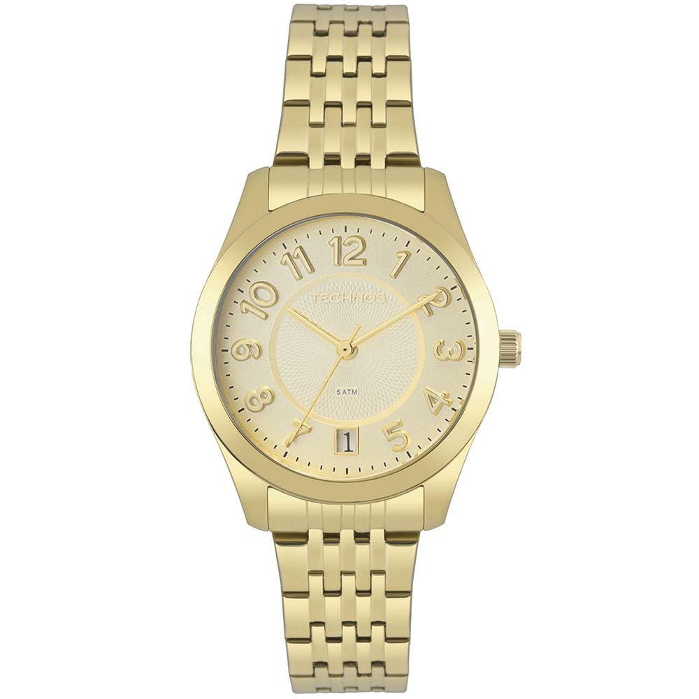 Relógio TECHNOS feminino dourado 2115KNJS/4X