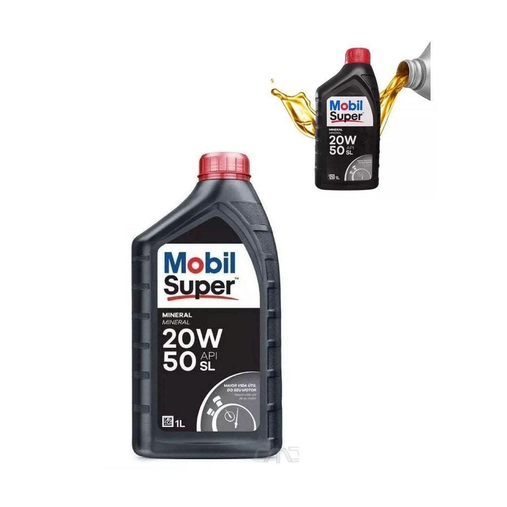 Óleo De Motor Lubrificante Mobil Super 20W50 Mineral Api Sl