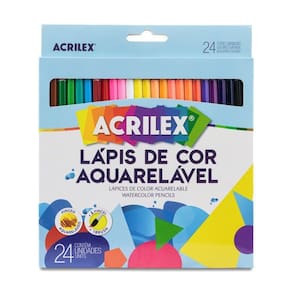 lapis de cor 24 cores aquarelavel - acrilex