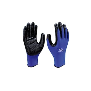 Luva de Seguranca Algodao  Azul/Preta N.09 - Super Safety