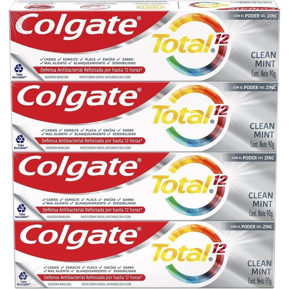 Creme Dental Clean Mint Colgate Total 12 Pacote Com 4