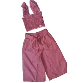 Conjunto menina blogueira cropped e calça pantacout