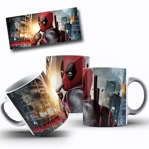 Caneca Do Deadpool Personalizada em Cerâmica 325ML