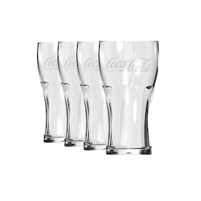 Kit c/4 Copo Coca-cola 300ml Contour Nadir Vidro Transparen.