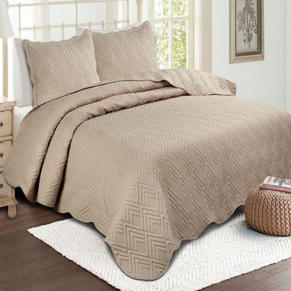 COLCHA ILUSION STUDIO SOLTEIRO 160x230 BEGE 16-1407