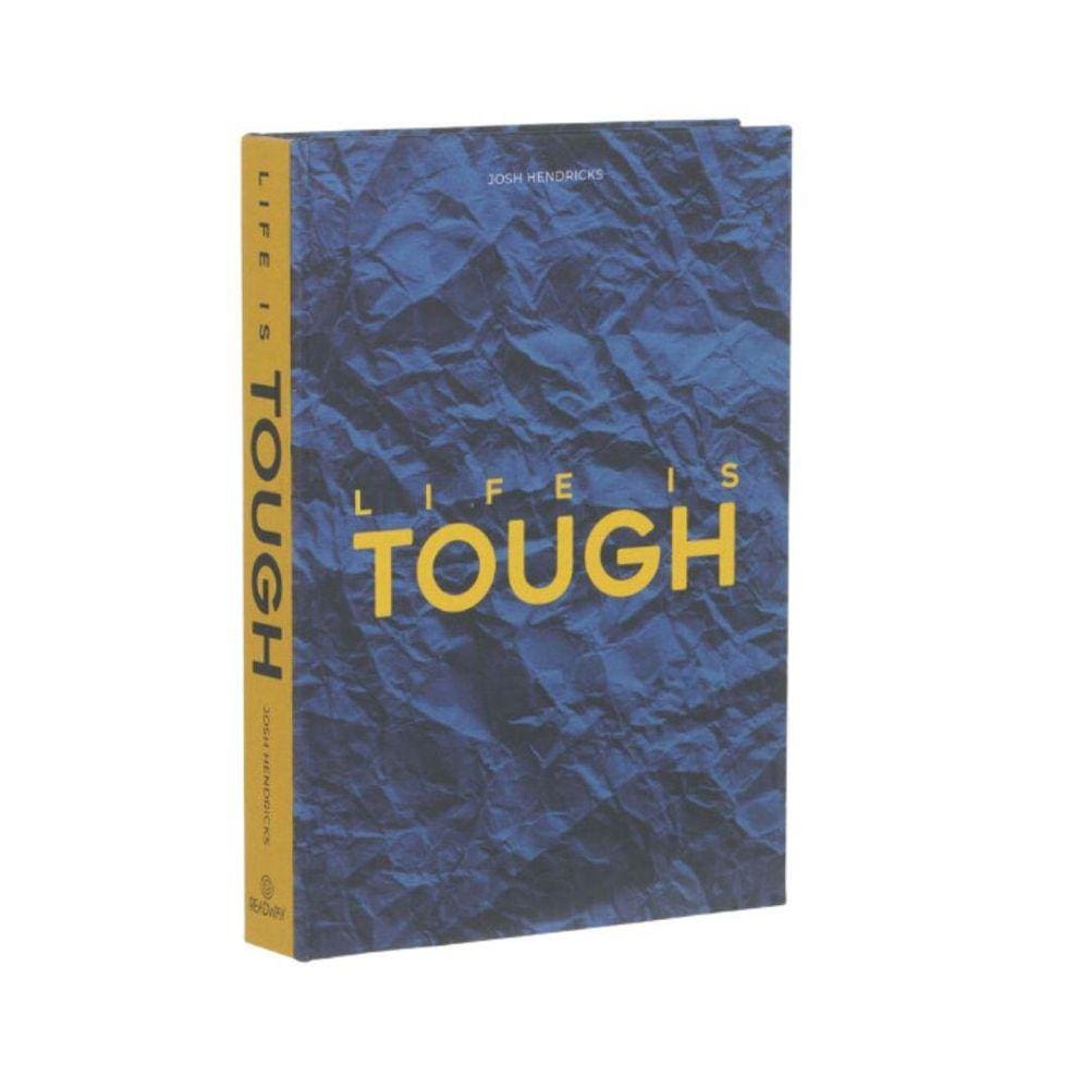 Livro Caixa Sofistiado Mdf Azul E Amarelo