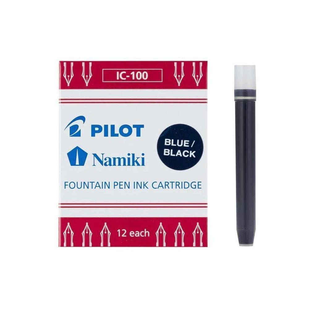 Refil Para Caneta Tinteiro Pilot Ic-100 Azul Escuro C/12