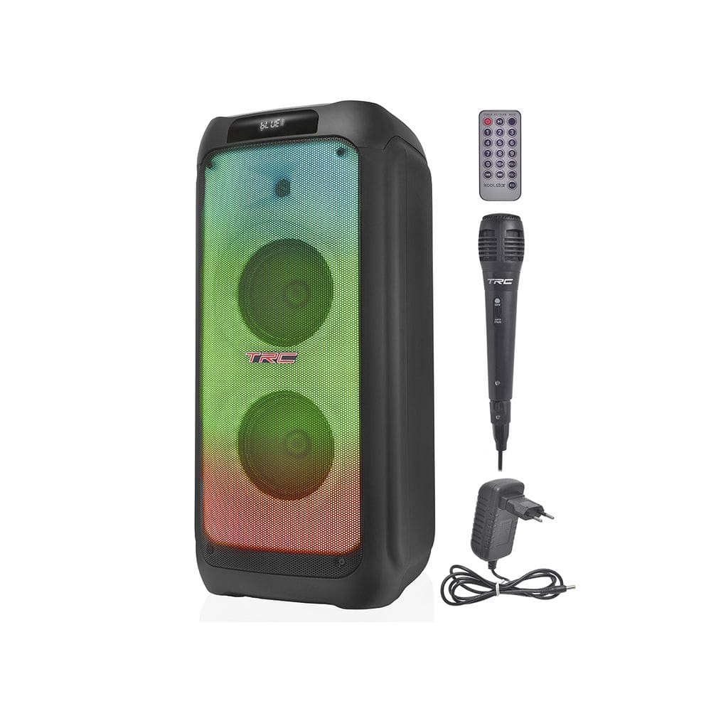 Caixa De Som Amplificada Portátil TWS Bt Usb LED 1500W